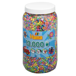 Hama Strijkkralen in Pot "Pastelmix", 13000st.