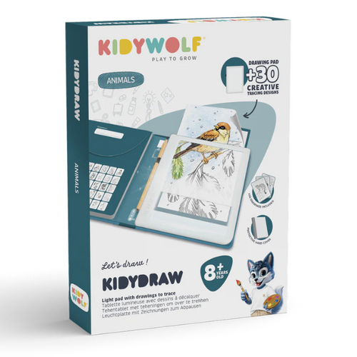 kidywolf KIDYDRAW-PAD - Verlichte tekentablet "Animals" (+8)