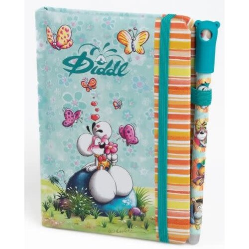 Diddl DIDDL Notitieboekje A6 met pen (diverse kleuren: blauw en roze)