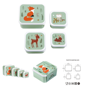 A Little Lovely Company Lunch & Snack Box Set - Forest Friends