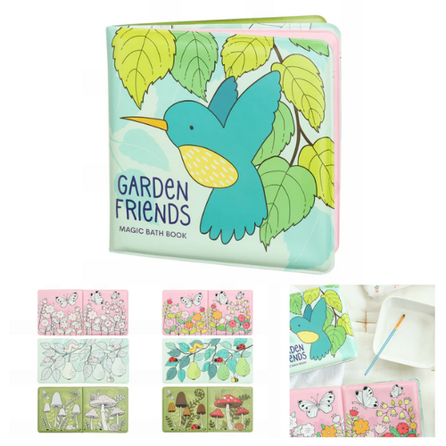 A Little Lovely Company Magic Bath Book - Garden Friends