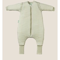 Sleeping jumpsuit with sleeves and socks - Mint Tea 3J- TOG 2.5