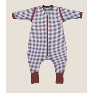 Molisandco Sleeping jumpsuit with sleeves and socks - Vichy Brown & Blue 2J -TOG 2.5 Molisandco Sleeping jumpsuit with sleeves and socks - Vichy Brown & Blue 2J -TOG 2.5