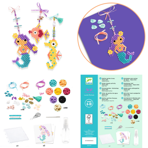 Djeco Artistic Aqua - Sleutelhangers 'Zeebewoners' (6-10j)