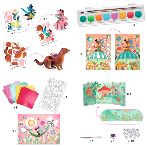 Djeco Knutseldoos - 6 activiteiten 'Fairy Box' Djeco Knutseldoos - 6 activiteiten 'Fairy Box'