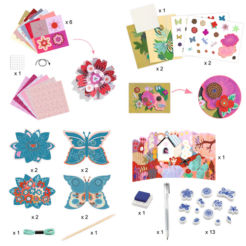 Djeco Knutseldoos - 6 activiteiten 'Flower Box'