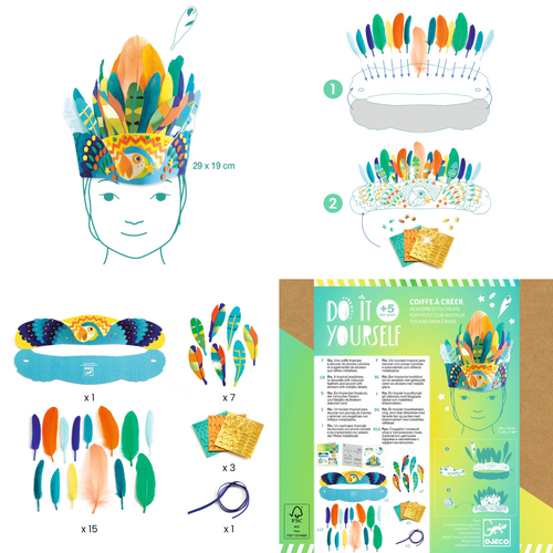 Djeco DIY - Maak je eigen indianenkroon (+5j)