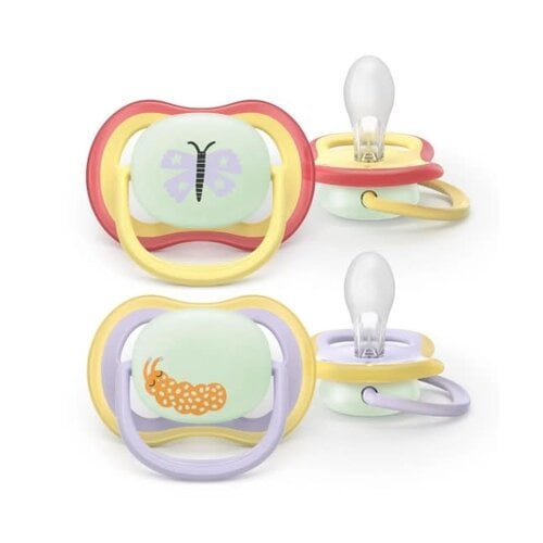 Avent Fopspeen +0m Air night vlinder/rups Avent Fopspeen +0m Air night vlinder/rups