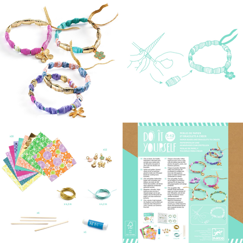 Djeco DIY - Armbandjes van papier 'chic en goudkleurig' (7-12j) Djeco DIY - Armbandjes van papier 'chic en goudkleurig' (7-12j)