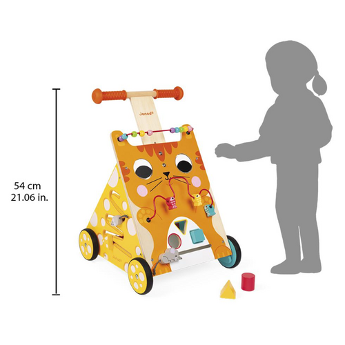Janod Multi-Activiteiten Loopwagen "Kat"