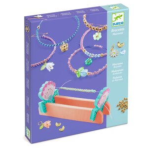 Djeco Knutseldoos - Armbandjes maken "Macramé Blauw"