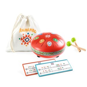 Djeco Animambo 'Metalen muziekdrum rood' 16cm (+5)