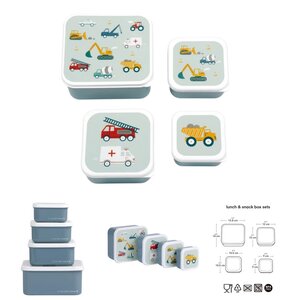 A Little Lovely Company Lunch & Snack Box Set - Vehicles
