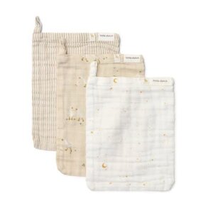 Little Dutch Washandjes set - Beige - Newborn Naturals - Little Goose Little Dutch Washandjes set - Beige - Newborn Naturals - Little Goose