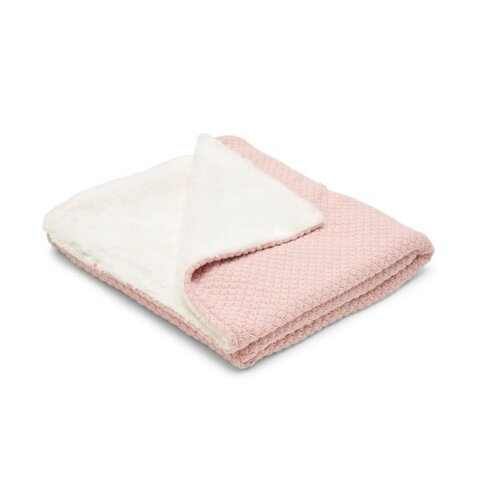 Little Dutch Gebreid wiegdeken - Fleece - Roze - Essentials Little Dutch Gebreid wiegdeken - Fleece - Roze - Essentials