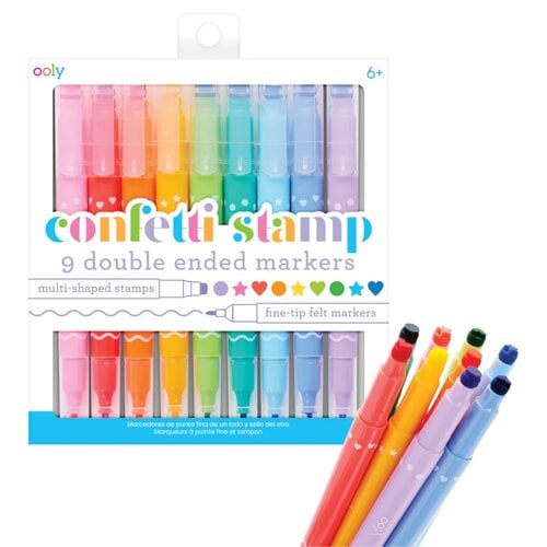 Ooly Confetti Stamp Double Ended Markers