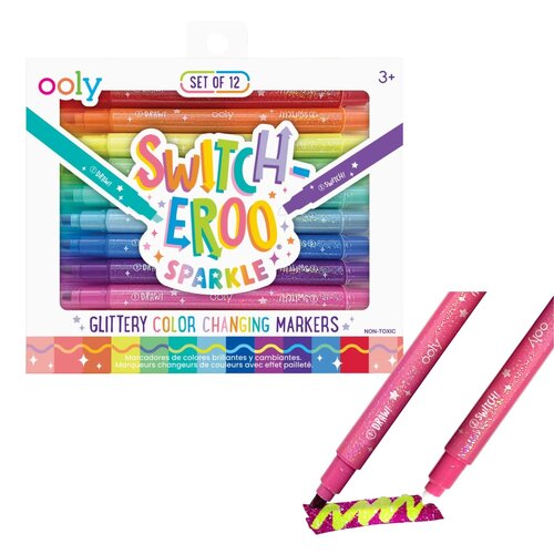 Ooly Switch-Eroo! Sparkle Glittery Color-Changing Markers (12st.)