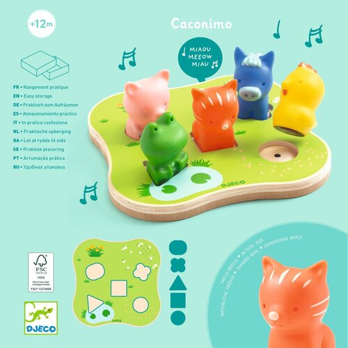 Djeco Puzzel - 3D-geluidenpuzzel 'Caconimo' (+12m)
