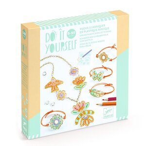 Djeco DIY - Krimpfolie Juwelen 'Veer & Lotus' (8-99)