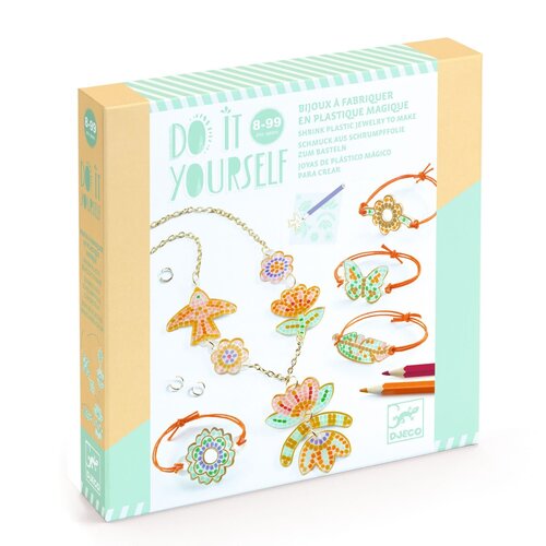 Djeco DIY - Krimpfolie Juwelen 'Veer & Lotus' (8-99)