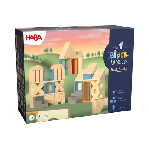 HABA My 1st Block World - Extra grote bouwstenenset (42 delen)