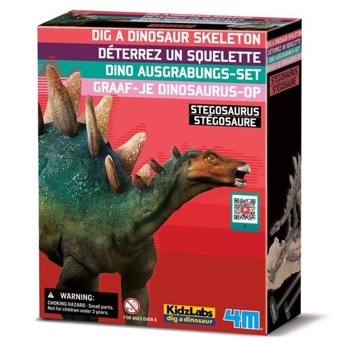 4m Kidzlabs - Graaf Je Dino Op 'Stegosaurus'