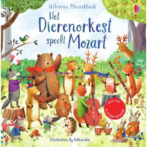 Usborne Uitgeverij Geluidenboek "Het dierenorkest speelt Mozart"
