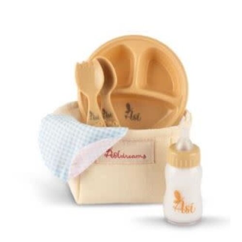 Asi Dreams Voedingsset voor poppen – Noel-collectie voor kleinere poppen (Oli & Gordi)