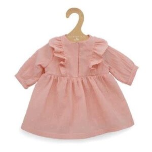 Asi Dreams Poppenkleding - Jurk met lange mouwen, roze