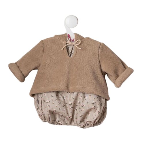 Asi Dreams Poppenkleding - Rompertje en fleecejasje (46cm)