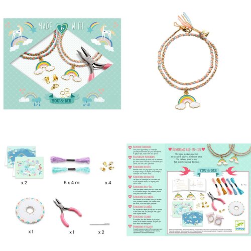 Djeco You&Me - Armbandjes maken 'Kumihimo regenboog' (+8j)