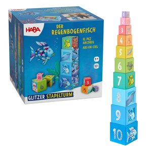 HABA Glitter Stapelblokken - De mooiste vis van de zee (+1) HABA Glitter Stapelblokken - De mooiste vis van de zee (+1)