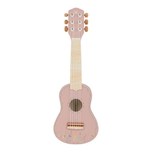 Little Dutch Houten gitaar - Roze - Safari Friends FSC Little Dutch Houten gitaar - Roze - Safari Friends FSC