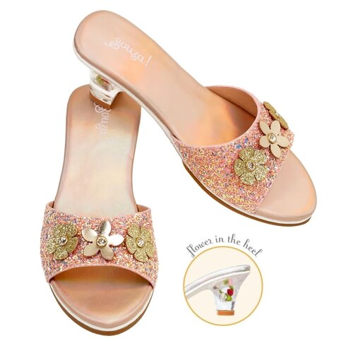 Souza Slipper hoge hak, Clarisse, Zalm Metallic mt. 24/25 Souza Slipper hoge hak, Clarisse, Zalm Metallic mt. 24/25
