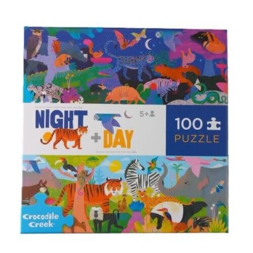 Crocodile Creek The opposite puzzles, 100 stuks - Dag en nacht