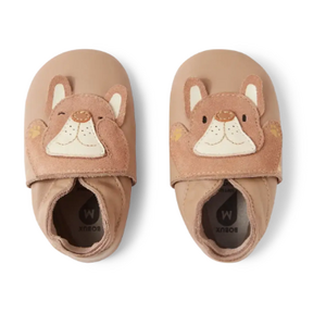 Bobux Soft Soles Peeking Puppy Warm Taupe | Taupe