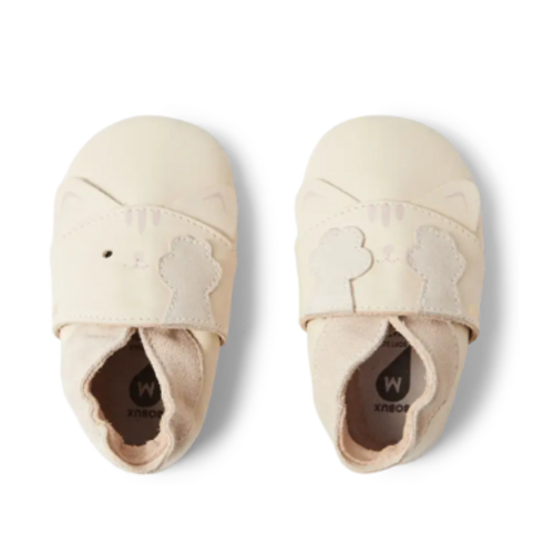 Bobux Soft Soles Peek A Boo Kitty White Swan | Wit