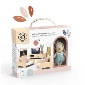 Speedy Monkey Poppenhuis woonkamer + 1 figuur