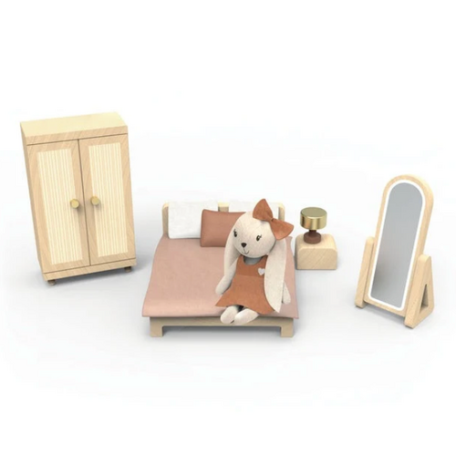 Speedy Monkey Poppenhuis slaapkamer + 1 figuur