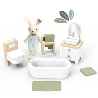 Poppenhuis badkamer + 1 figuur