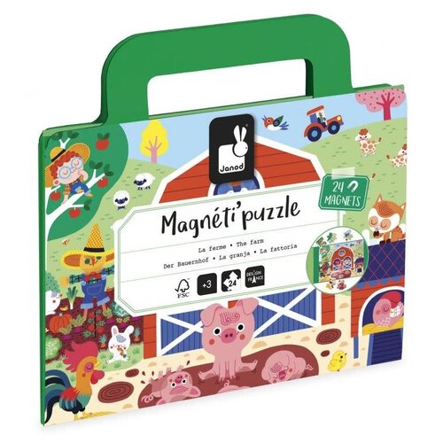 Janod MAGNETI'PUZZELS – BOERDERIJ 24 STUKS Janod MAGNETI'PUZZELS – BOERDERIJ 24 STUKS