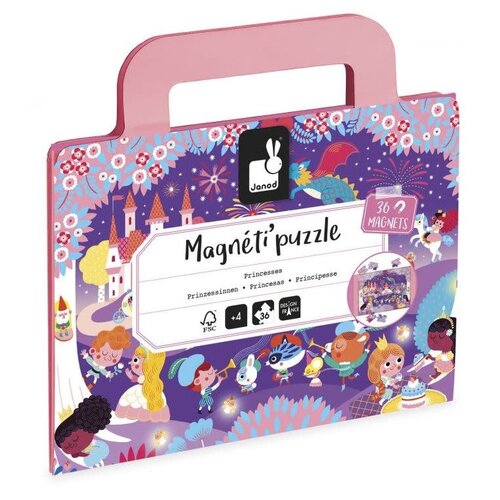 Janod MAGNETI'PUZZELS - PRINSESSEN 36 STUKS Janod MAGNETI'PUZZELS - PRINSESSEN 36 STUKS