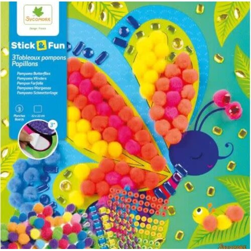 Sycomore Stick & Fun - Pompons - Vlinders