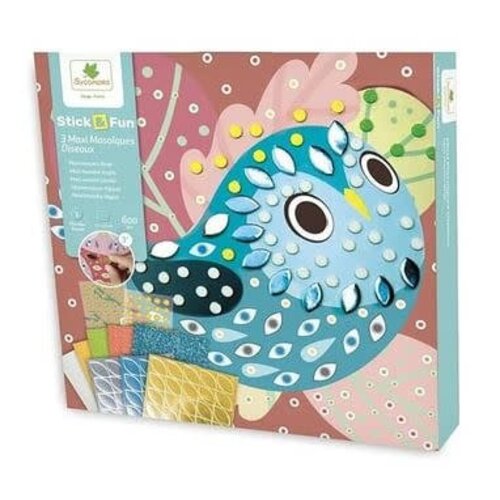 Sycomore Stick & Fun - Maxi Mozaïek - Vogels Sycomore Stick & Fun - Maxi Mozaïek - Vogels