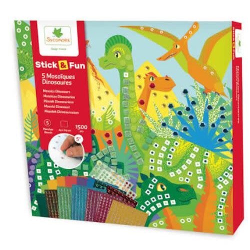 Sycomore Stick & Fun - Mozaïek - Dinosaurussen Sycomore Stick & Fun - Mozaïek - Dinosaurussen