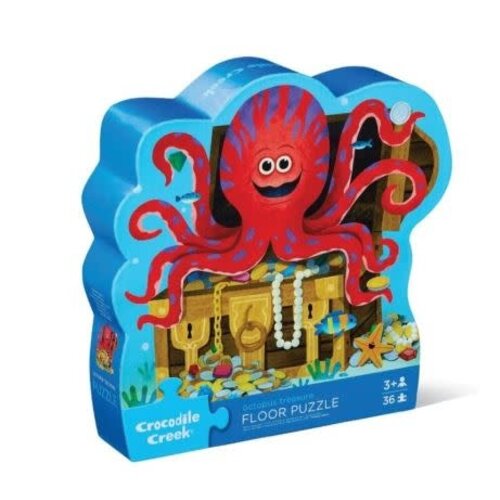 Crocodile Creek Shaped box puzzles, 36 stuks - De schat van de Octopus