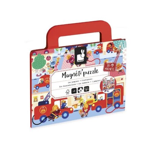 Janod MAGNETI'PUZZLES - BRANDWEERLIEDEN 36 STUKS