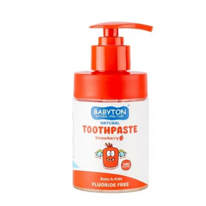 babyton Babyton Natural Toothpaste Strawberry with Pump (200g) babyton Babyton Natural Toothpaste Strawberry with Pump (200g)