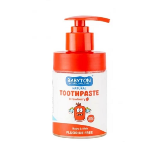 babyton Babyton Natural Toothpaste Strawberry with Pump (200g) babyton Babyton Natural Toothpaste Strawberry with Pump (200g)