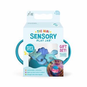 Glopals Glo Pals mini jar set blue whit 5 soft shapes
